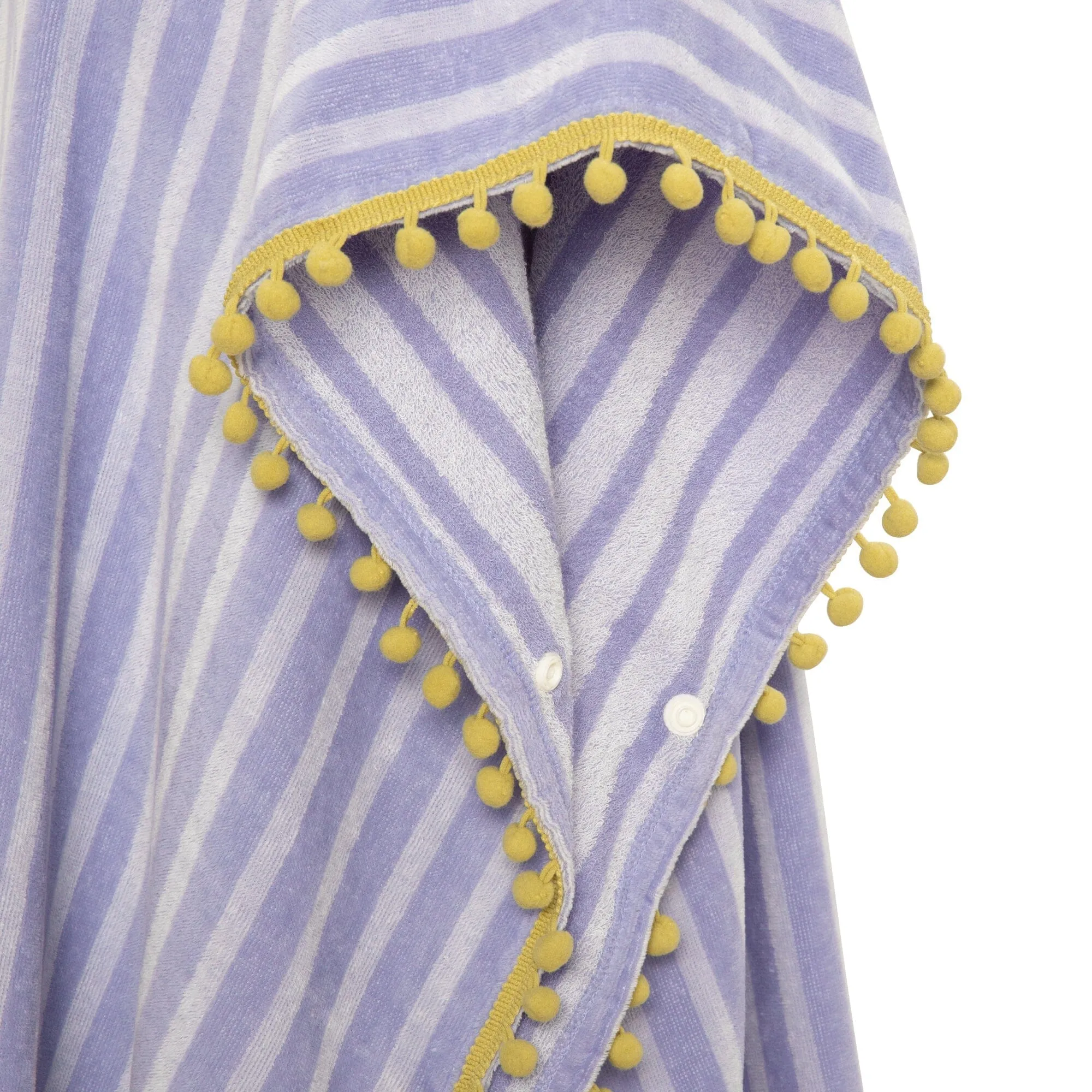 Towel Poncho Striped Purple