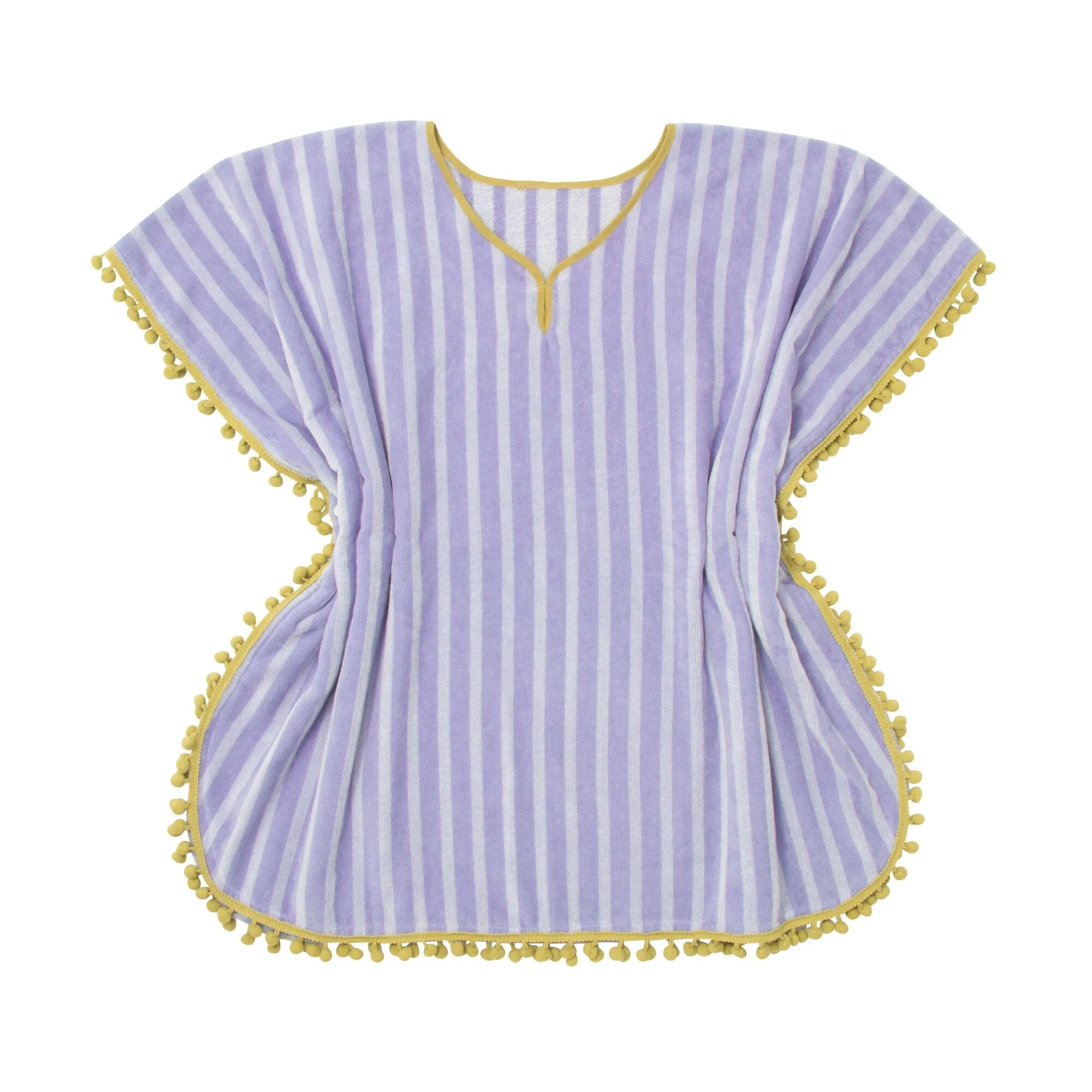 Towel Poncho Striped Purple