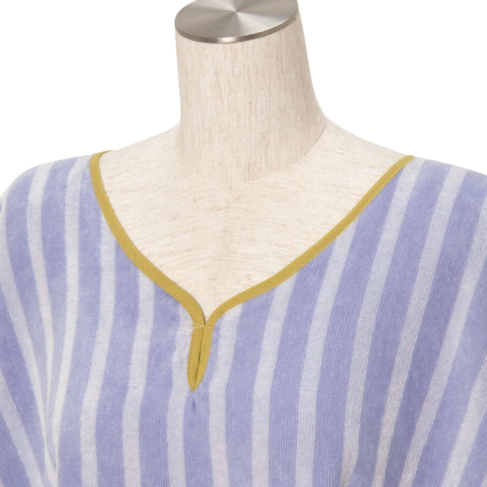 Towel Poncho Striped Purple