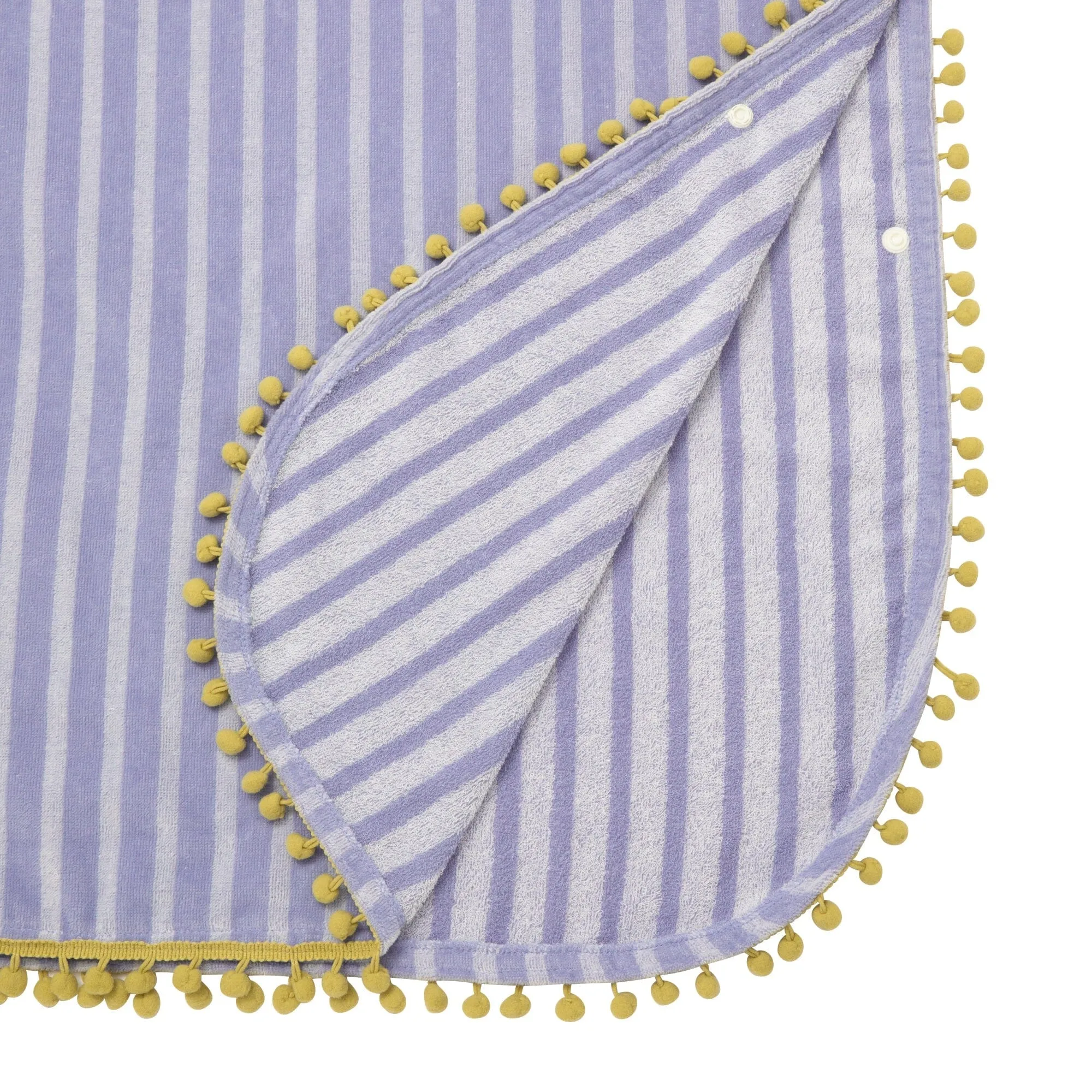 Towel Poncho Striped Purple