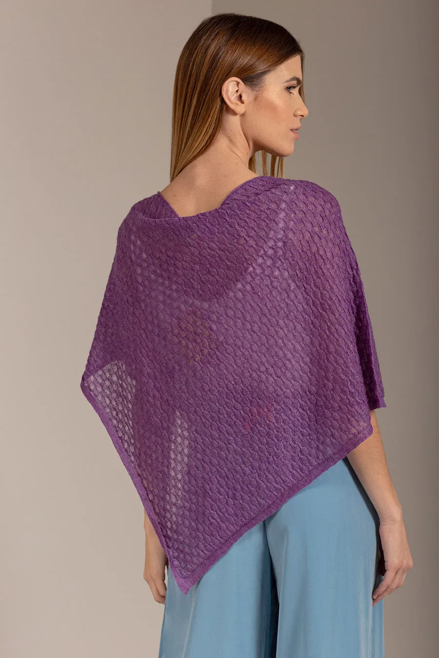 Uplala Poncho Baby Alpaca Color Pensee