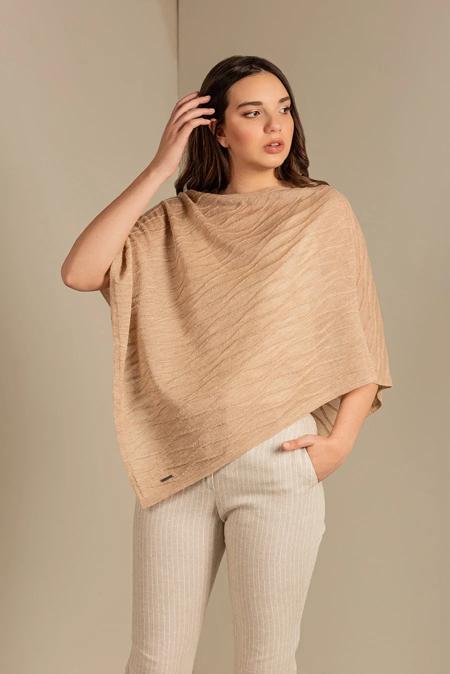 Ustinov Poncho Baby Alpaca Color Cornetto