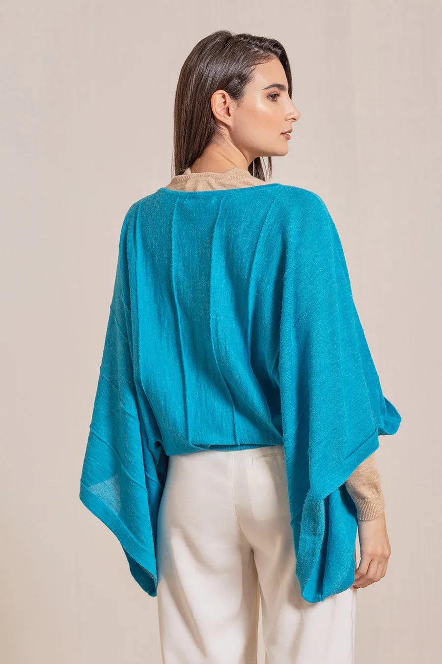 Vavi Poncho Baby Alpaca Color Pool