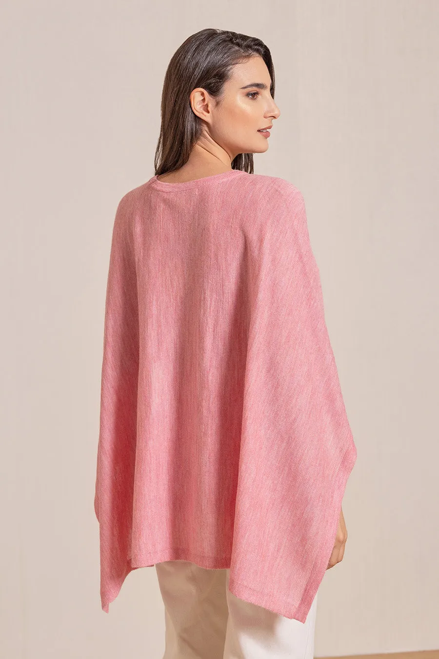 Vaya Poncho Baby Alpaca Color Peonia