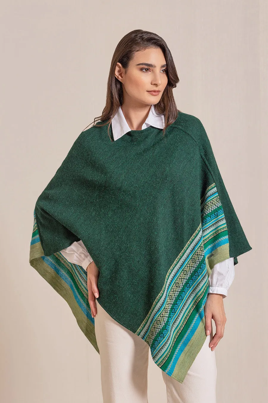 Vilcanota Poncho Baby Alpaca Color Spruce