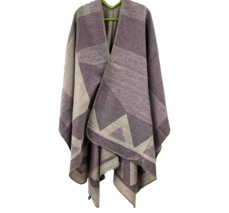 Winter Cape Shawl Open Poncho